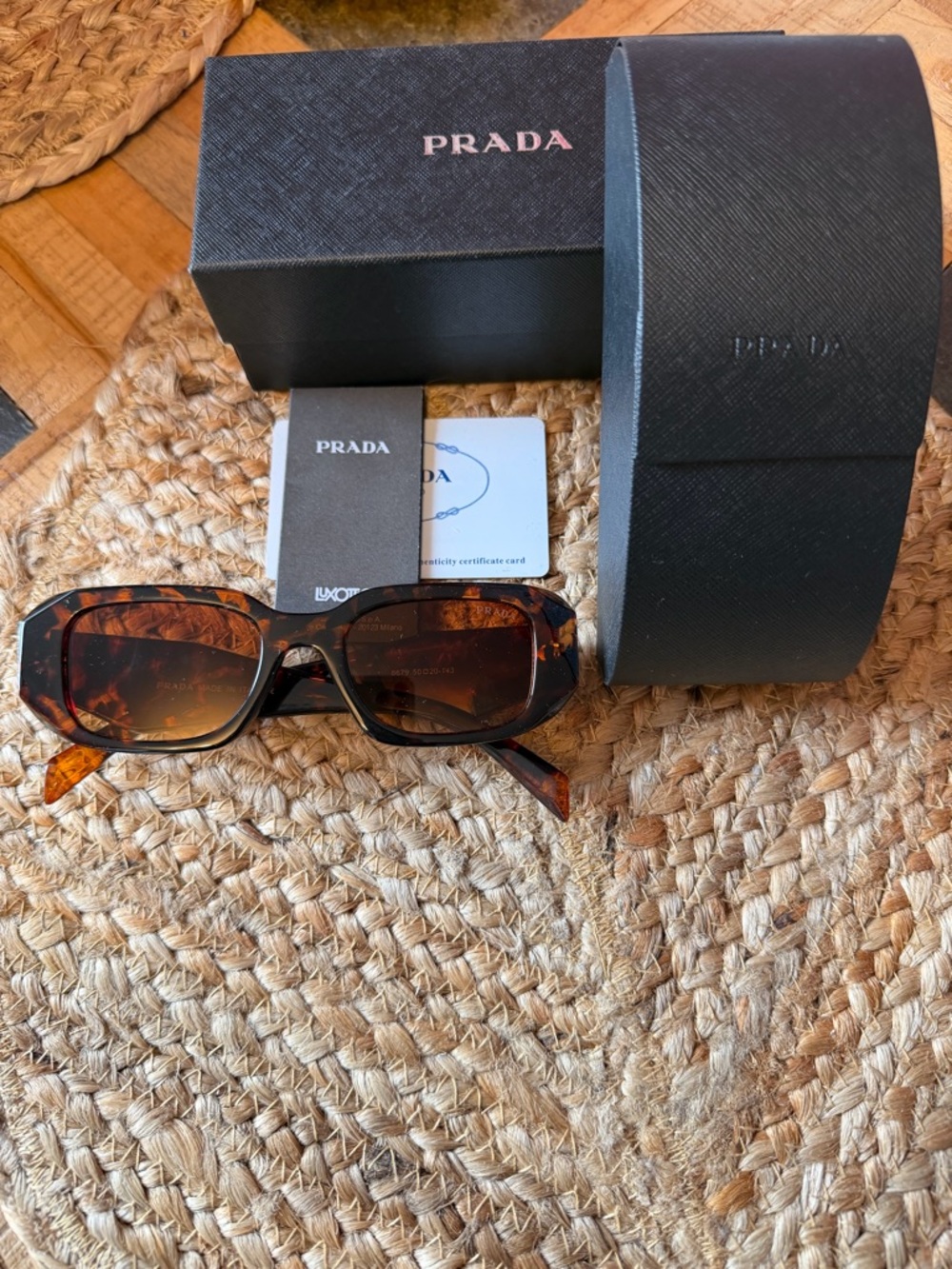 Prada women’s  Tortoiseshell Sunglasses with Brown Lenses